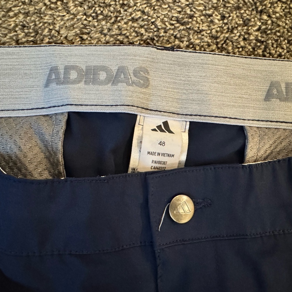 Adidas Dark Blue Trousers with Gray Waistband
